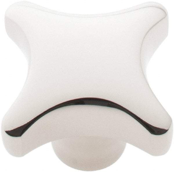 KIPP - 1.57" Head Diam, 4 Point Lobed Knob - 5/16-18 Hole, Stainless Steel - Americas Industrial Supply