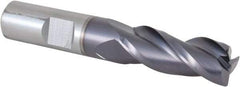 Value Collection - 1/2", 3 Flute, Single End, Solid Carbide, 0.0300 - 0.0350" Corner Radius End Mill - 3" OAL, 35° Helix, Right Hand Flute, 1-1/4" LOC, Right Hand Cut - Americas Industrial Supply