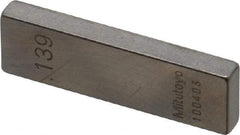 Mitutoyo - 0.139" Rectangular Steel Gage Block - Accuracy Grade AS-1, Includes Certificate of Inspection - Americas Industrial Supply