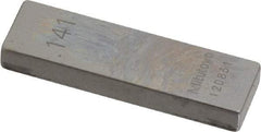 Mitutoyo - 0.141" Rectangular Steel Gage Block - Accuracy Grade AS-1, Includes Certificate of Inspection - Americas Industrial Supply