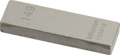 Mitutoyo - 0.149" Rectangular Steel Gage Block - Accuracy Grade AS-1, Includes Certificate of Inspection - Americas Industrial Supply