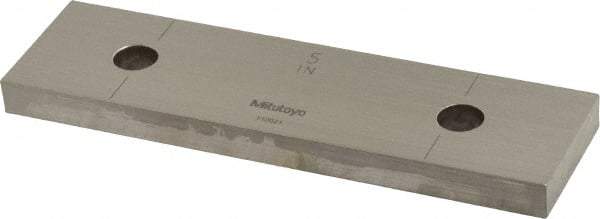 Mitutoyo - 5" Rectangular Steel Gage Block - Accuracy Grade AS-1, Includes Certificate of Inspection - Americas Industrial Supply