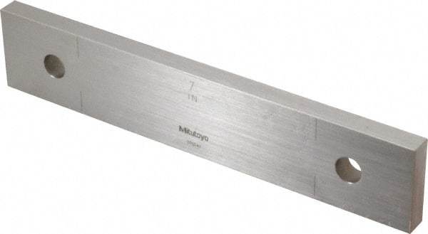 Mitutoyo - 7" Rectangular Steel Gage Block - Accuracy Grade 0, Includes Certificate of Inspection - Americas Industrial Supply