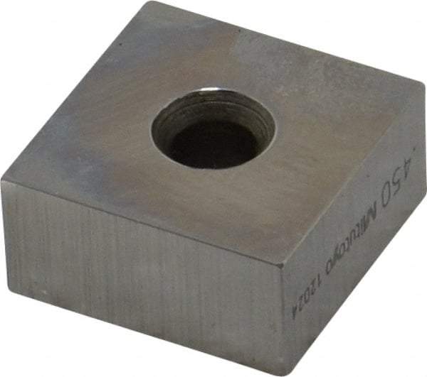 Mitutoyo - 0.45" Square Steel Gage Block - Accuracy Grade 0, Includes Certificate of Inspection - Americas Industrial Supply