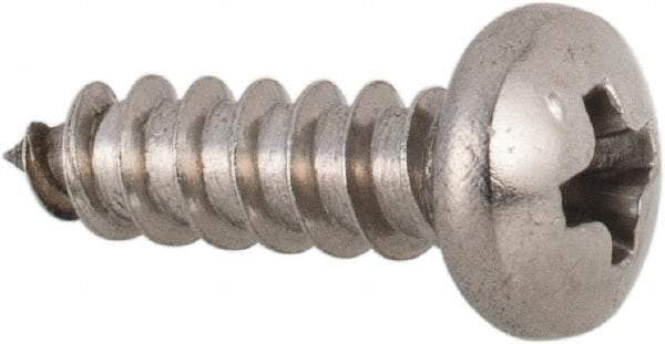 Value Collection - #4 Pan Head Phillips Sheet Metal Screw - Stainless Steel, 3/8" Length Under Head, Grade 316 - Americas Industrial Supply