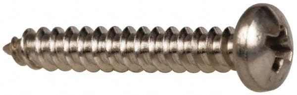 Value Collection - #4 Pan Head Phillips Sheet Metal Screw - Stainless Steel, 3/4" Length Under Head, Grade 316 - Americas Industrial Supply
