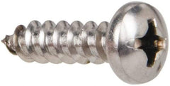 Value Collection - #6 Pan Head Phillips Sheet Metal Screw - Stainless Steel, 1/2" Length Under Head, Grade 316 - Americas Industrial Supply