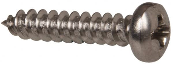 Value Collection - #6 Pan Head Phillips Sheet Metal Screw - Stainless Steel, 3/4" Length Under Head, Grade 316 - Americas Industrial Supply
