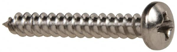 Value Collection - #6 Pan Head Phillips Sheet Metal Screw - Stainless Steel, 1" Length Under Head, Grade 316 - Americas Industrial Supply