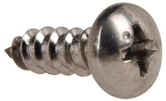 Value Collection - #8 Pan Head Phillips Sheet Metal Screw - Stainless Steel, 1/2" Length Under Head, Grade 316 - Americas Industrial Supply