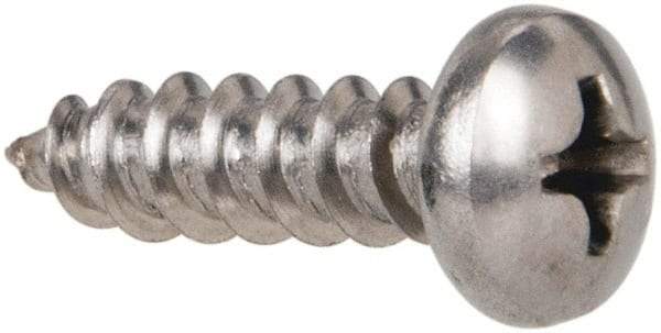 Value Collection - #8 Pan Head Phillips Sheet Metal Screw - Stainless Steel, 5/8" Length Under Head, Grade 316 - Americas Industrial Supply