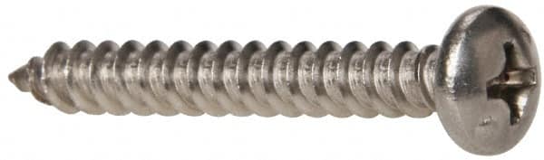 Value Collection - #8 Pan Head Phillips Sheet Metal Screw - Stainless Steel, 1-1/4" Length Under Head, Grade 316 - Americas Industrial Supply