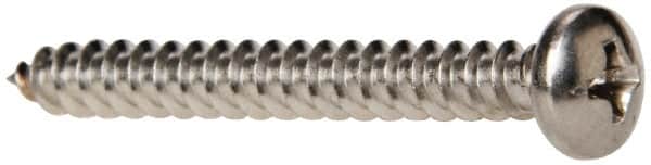 Value Collection - #8 Pan Head Phillips Sheet Metal Screw - Stainless Steel, 1-1/2" Length Under Head, Grade 316 - Americas Industrial Supply