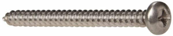 Value Collection - #8 Pan Head Phillips Sheet Metal Screw - Stainless Steel, 2" Length Under Head, Grade 316 - Americas Industrial Supply