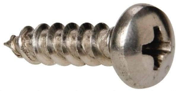 Value Collection - #10 Pan Head Phillips Sheet Metal Screw - Stainless Steel, 3/4" Length Under Head, Grade 316 - Americas Industrial Supply