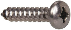Value Collection - #10 Pan Head Phillips Sheet Metal Screw - Stainless Steel, 1-1/4" Length Under Head, Grade 316 - Americas Industrial Supply