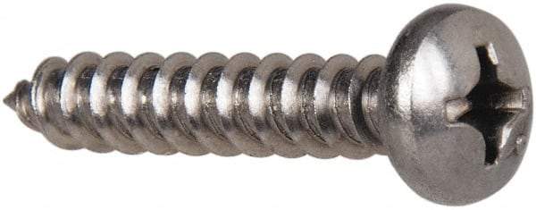 Value Collection - #12 Pan Head Phillips Sheet Metal Screw - Stainless Steel, 1-1/4" Length Under Head, Grade 316 - Americas Industrial Supply
