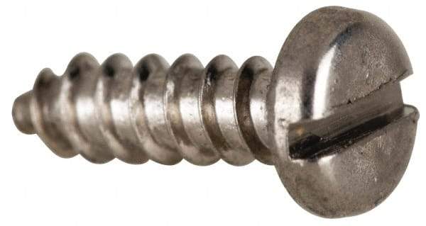 Value Collection - #14 Pan Head Slotted Sheet Metal Screw - Stainless Steel, 3/4" Length Under Head, Grade 316 - Americas Industrial Supply