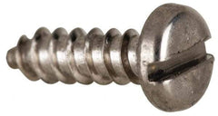 Value Collection - #4 Pan Head Slotted Sheet Metal Screw - Stainless Steel, 3/8" Length Under Head, Grade 316 - Americas Industrial Supply