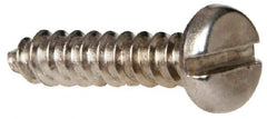 Value Collection - #4 Pan Head Slotted Sheet Metal Screw - Stainless Steel, 1/2" Length Under Head, Grade 316 - Americas Industrial Supply