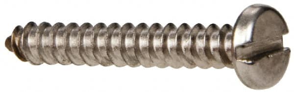 Value Collection - #4 Pan Head Slotted Sheet Metal Screw - Stainless Steel, 3/4" Length Under Head, Grade 316 - Americas Industrial Supply