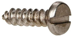 Value Collection - #6 Pan Head Slotted Sheet Metal Screw - Stainless Steel, 1/2" Length Under Head, Grade 316 - Americas Industrial Supply