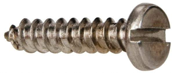 Value Collection - #6 Pan Head Slotted Sheet Metal Screw - Stainless Steel, 5/8" Length Under Head, Grade 316 - Americas Industrial Supply
