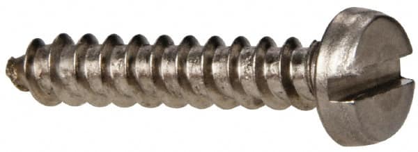 Value Collection - #6 Pan Head Slotted Sheet Metal Screw - Stainless Steel, 3/4" Length Under Head, Grade 316 - Americas Industrial Supply