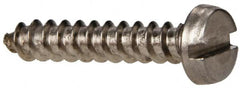 Value Collection - #6 Pan Head Slotted Sheet Metal Screw - Stainless Steel, 3/4" Length Under Head, Grade 316 - Americas Industrial Supply