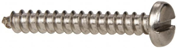 Value Collection - #6 Pan Head Slotted Sheet Metal Screw - Stainless Steel, 1" Length Under Head, Grade 316 - Americas Industrial Supply