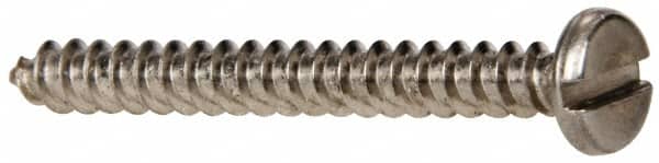 Value Collection - #6 Pan Head Slotted Sheet Metal Screw - Stainless Steel, 1-1/4" Length Under Head, Grade 316 - Americas Industrial Supply