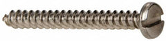 Value Collection - #6 Pan Head Slotted Sheet Metal Screw - Stainless Steel, 1-1/4" Length Under Head, Grade 316 - Americas Industrial Supply