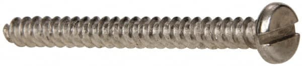 Value Collection - #6 Pan Head Slotted Sheet Metal Screw - Stainless Steel, 1-1/2" Length Under Head, Grade 316 - Americas Industrial Supply