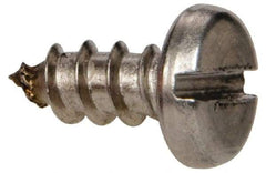 Value Collection - #8 Pan Head Slotted Sheet Metal Screw - Stainless Steel, 3/8" Length Under Head, Grade 316 - Americas Industrial Supply