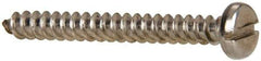 Value Collection - #8 Pan Head Slotted Sheet Metal Screw - Stainless Steel, 1-1/2" Length Under Head, Grade 316 - Americas Industrial Supply