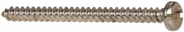 Value Collection - #8 Pan Head Slotted Sheet Metal Screw - Stainless Steel, 2" Length Under Head, Grade 316 - Americas Industrial Supply