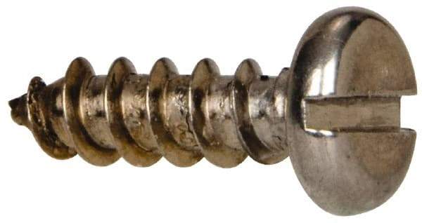 Value Collection - #10 Pan Head Slotted Sheet Metal Screw - Stainless Steel, 5/8" Length Under Head, Grade 316 - Americas Industrial Supply