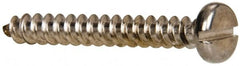Value Collection - #10 Pan Head Slotted Sheet Metal Screw - Stainless Steel, 1-1/2" Length Under Head, Grade 316 - Americas Industrial Supply