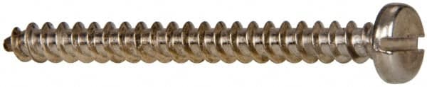 Value Collection - #10 Pan Head Slotted Sheet Metal Screw - Stainless Steel, 2" Length Under Head, Grade 316 - Americas Industrial Supply
