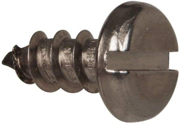 Value Collection - #12 Pan Head Slotted Sheet Metal Screw - Stainless Steel, 1/2" Length Under Head, Grade 316 - Americas Industrial Supply