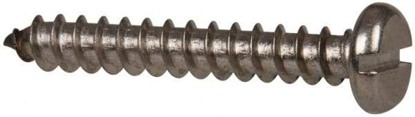 Value Collection - #12 Pan Head Slotted Sheet Metal Screw - Stainless Steel, 1-1/2" Length Under Head, Grade 316 - Americas Industrial Supply