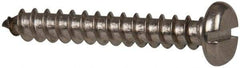 Value Collection - #12 Pan Head Slotted Sheet Metal Screw - Stainless Steel, 1-1/2" Length Under Head, Grade 316 - Americas Industrial Supply