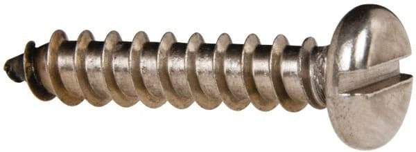 Value Collection - #14 Pan Head Slotted Sheet Metal Screw - Stainless Steel, 1-1/4" Length Under Head, Grade 316 - Americas Industrial Supply