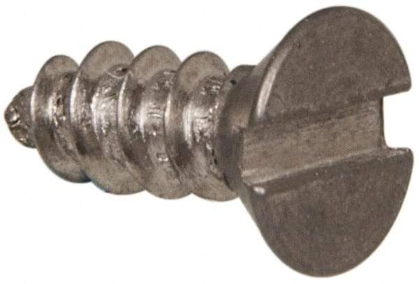 Value Collection - #6 Flat Head Slotted Sheet Metal Screw - Stainless Steel, 3/8" OAL, Grade 316 - Americas Industrial Supply