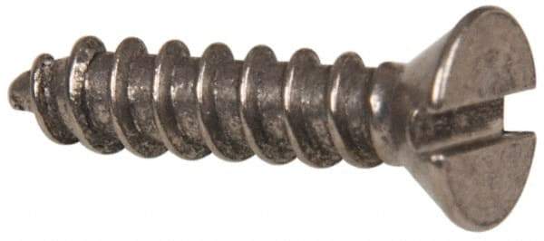 Value Collection - #6 Flat Head Slotted Sheet Metal Screw - Stainless Steel, 5/8" OAL, Grade 316 - Americas Industrial Supply