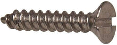 Value Collection - #6 Flat Head Slotted Sheet Metal Screw - Stainless Steel, 3/4" OAL, Grade 316 - Americas Industrial Supply