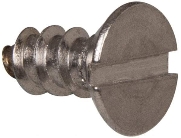 Value Collection - #8 Flat Head Slotted Sheet Metal Screw - Stainless Steel, 3/8" OAL, Grade 316 - Americas Industrial Supply