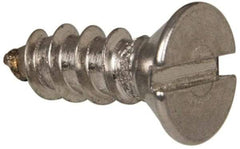 Value Collection - #8 Flat Head Slotted Sheet Metal Screw - Stainless Steel, 1/2" OAL, Grade 316 - Americas Industrial Supply