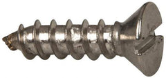 Value Collection - #8 Flat Head Slotted Sheet Metal Screw - Stainless Steel, 5/8" OAL, Grade 316 - Americas Industrial Supply