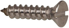 Value Collection - #8 Flat Head Slotted Sheet Metal Screw - Stainless Steel, 3/4" OAL, Grade 316 - Americas Industrial Supply